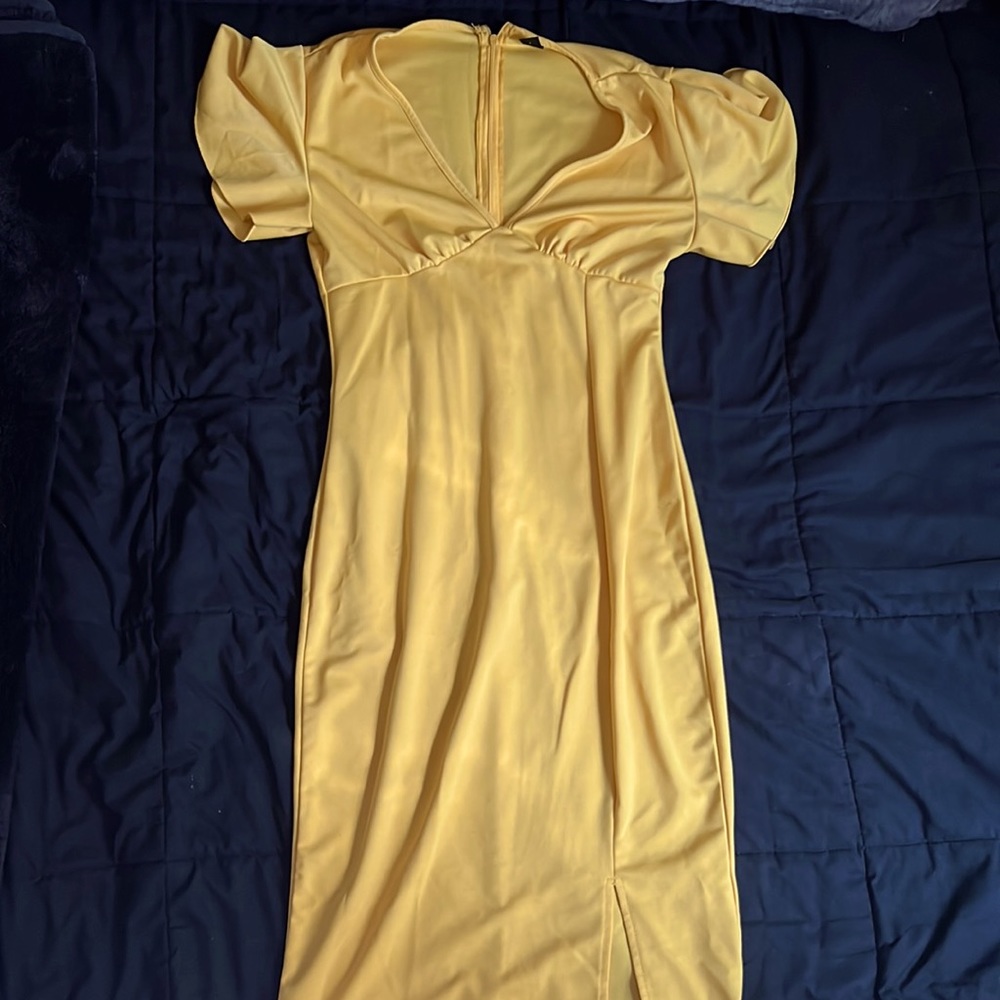 Yellow Maxi Formal Dress